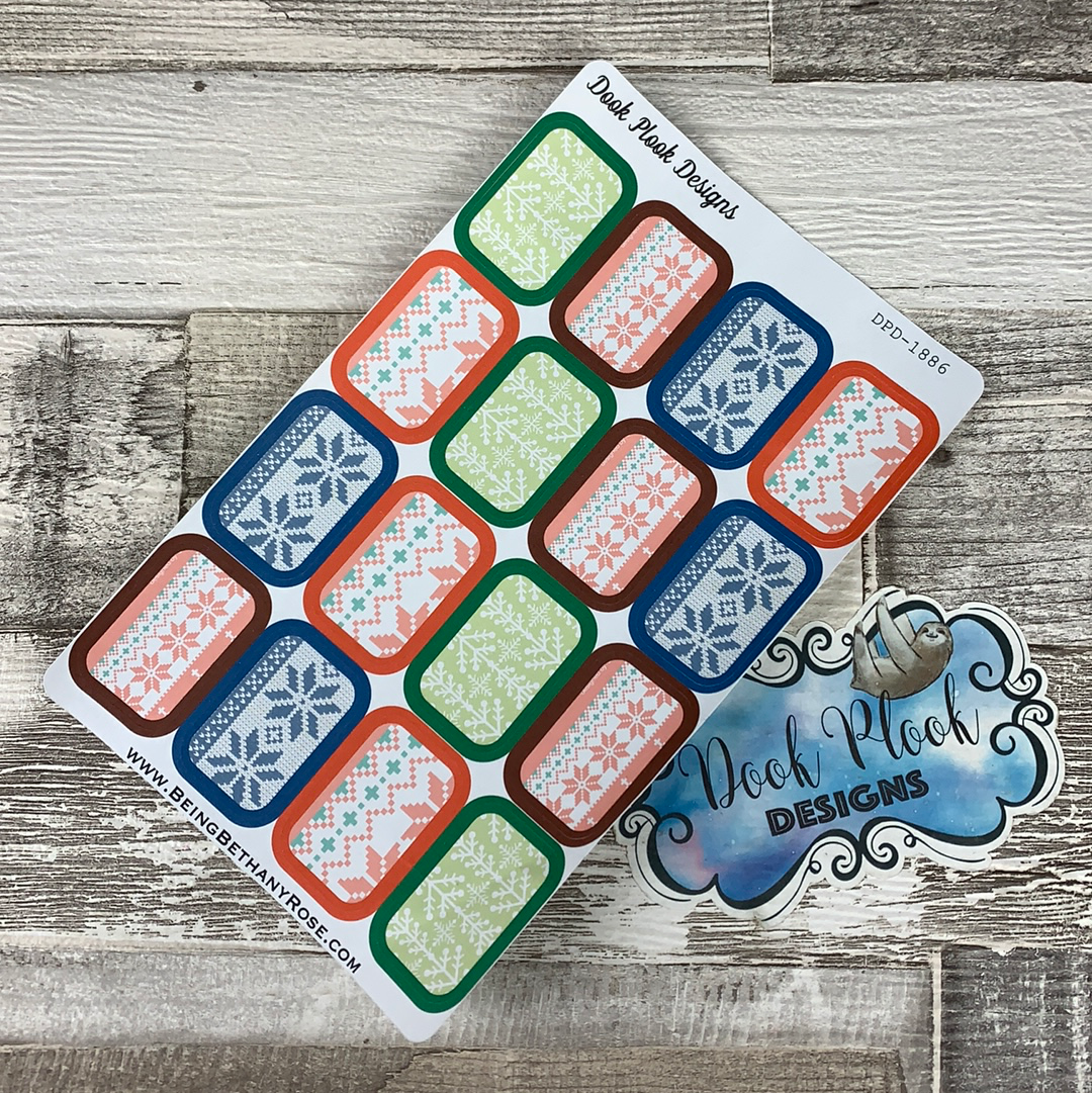 Christmas Jumper half box stickers (DPD1886)