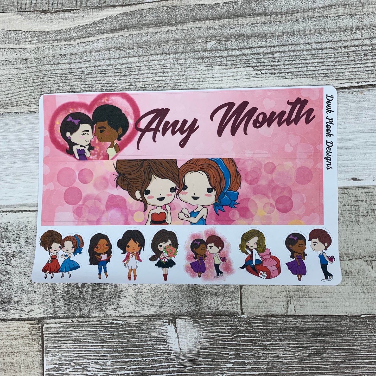 Lesbian / Gay / Love Monthly View Kit (can change month) for the Erin Condren Planners