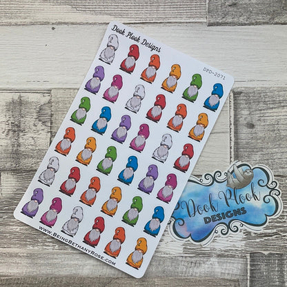 Rainbow Gonk Gnorman small character stickers (DPD2071)