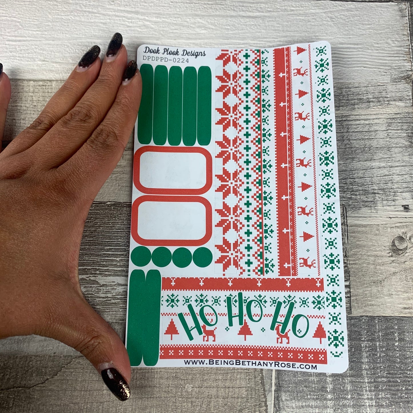 (0224) Passion Planner Daily stickers - Ho Ho Ho