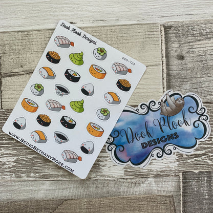 Cute kawaii sushi stickers (DPD724)