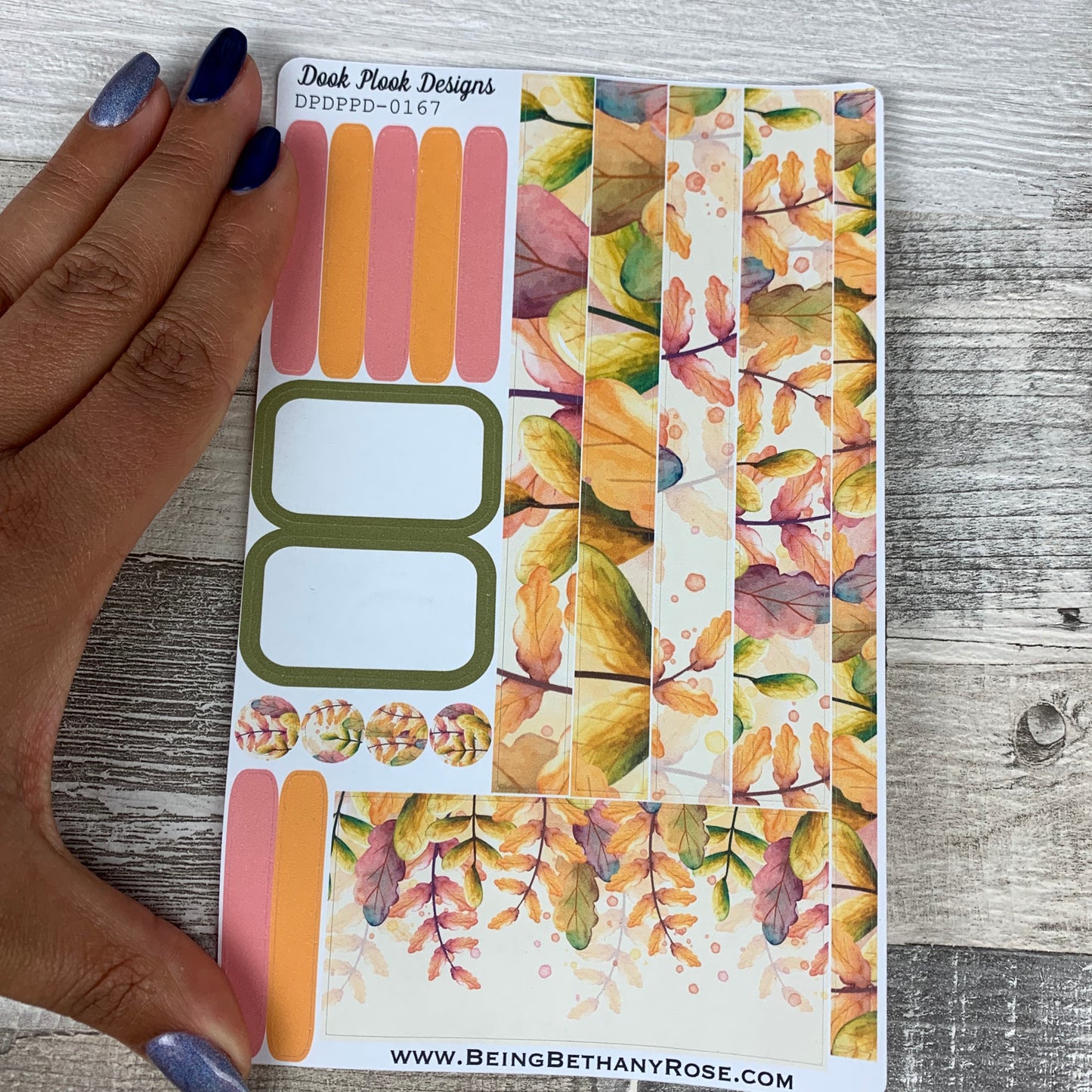 (0167) Passion Planner Daily stickers - Autumn Watercolour