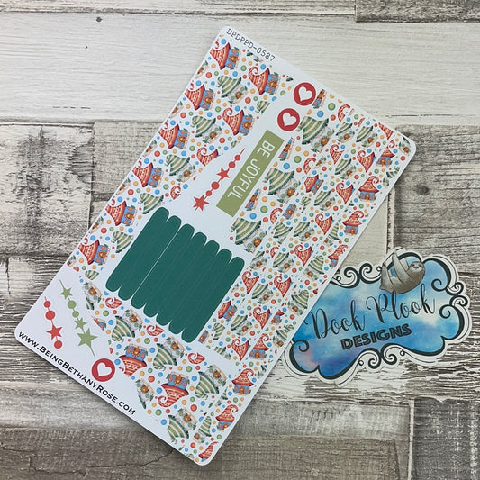 (0587) Passion Planner Daily Wave stickers - Christmas Hut