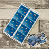 Swimming Full Box stickers for Erin Condren Vertical (DPD940)