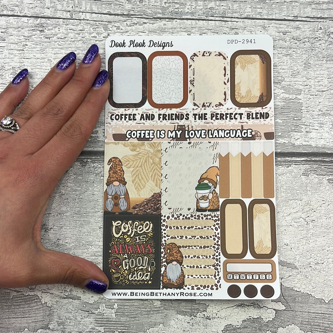 Lottie Coffee Functional / Boxes Journal planner stickers (DPD2941)