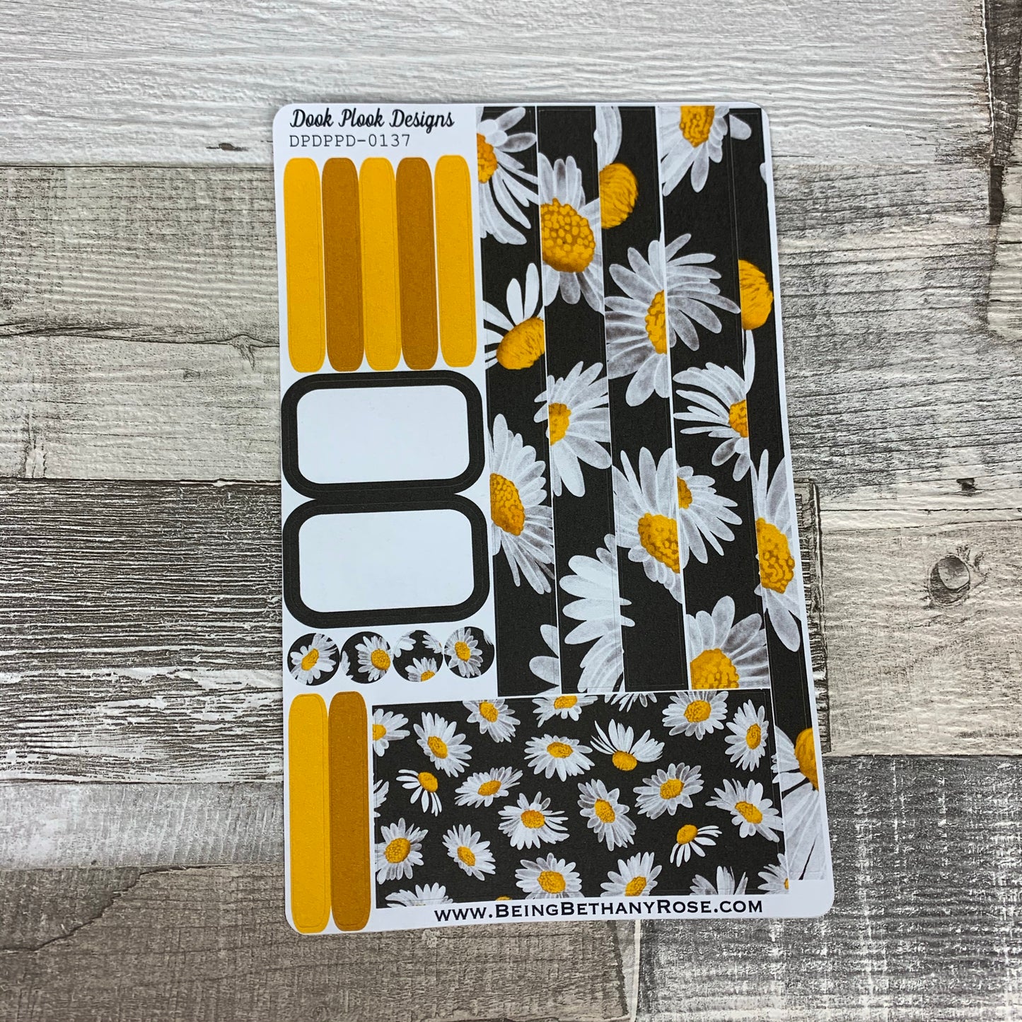 (0137) Passion Planner Daily stickers - Daisy Contrast