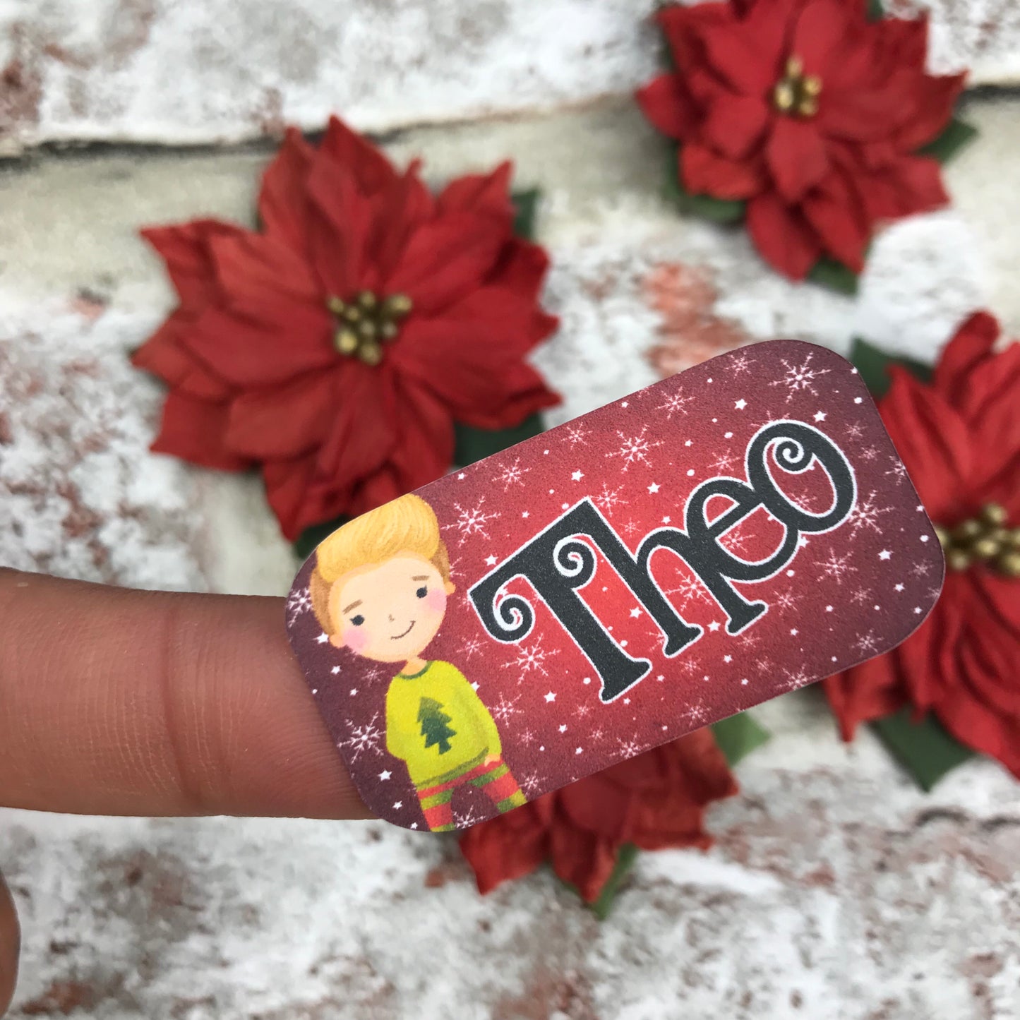 Personalised kids / adults Christmas Present Labels. (25 Blonde Boy)