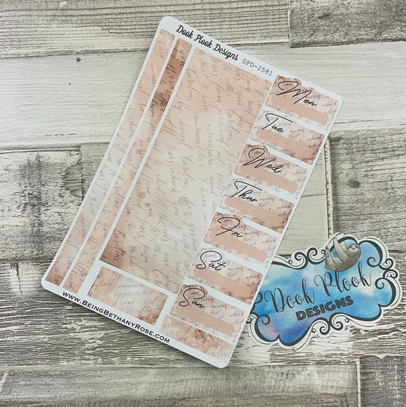 One sheet week planner stickers - Paige (DPD2581)