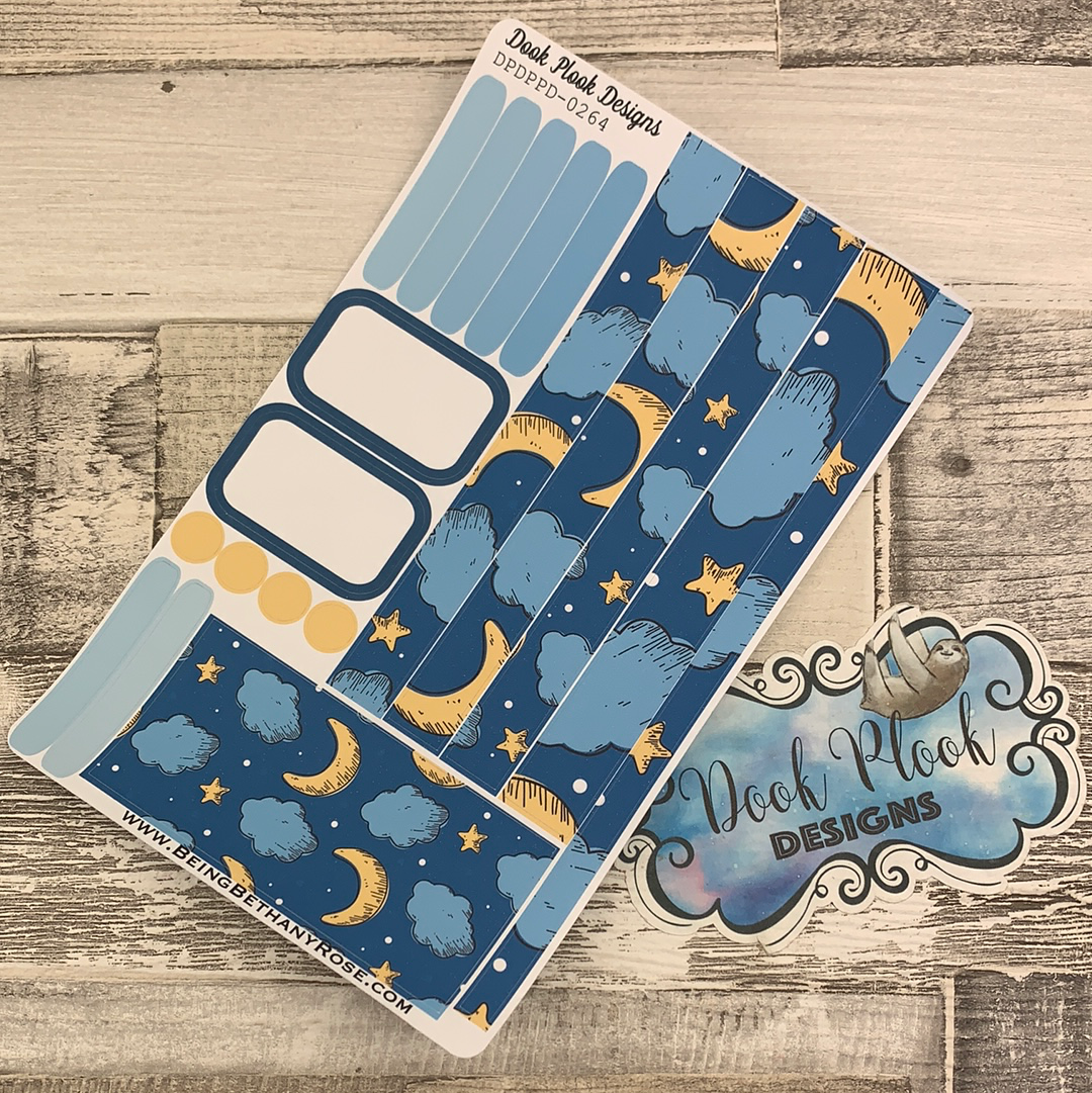 (0264) Passion Planner Daily stickers - Moon and Stars