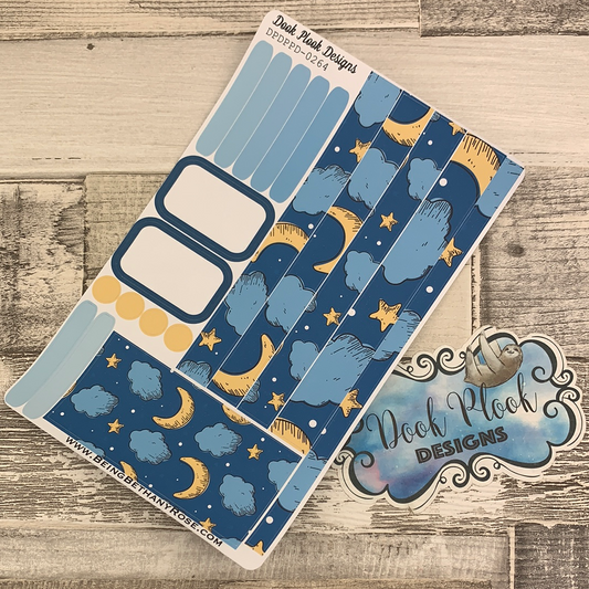 (0264) Passion Planner Daily stickers - Moon and Stars