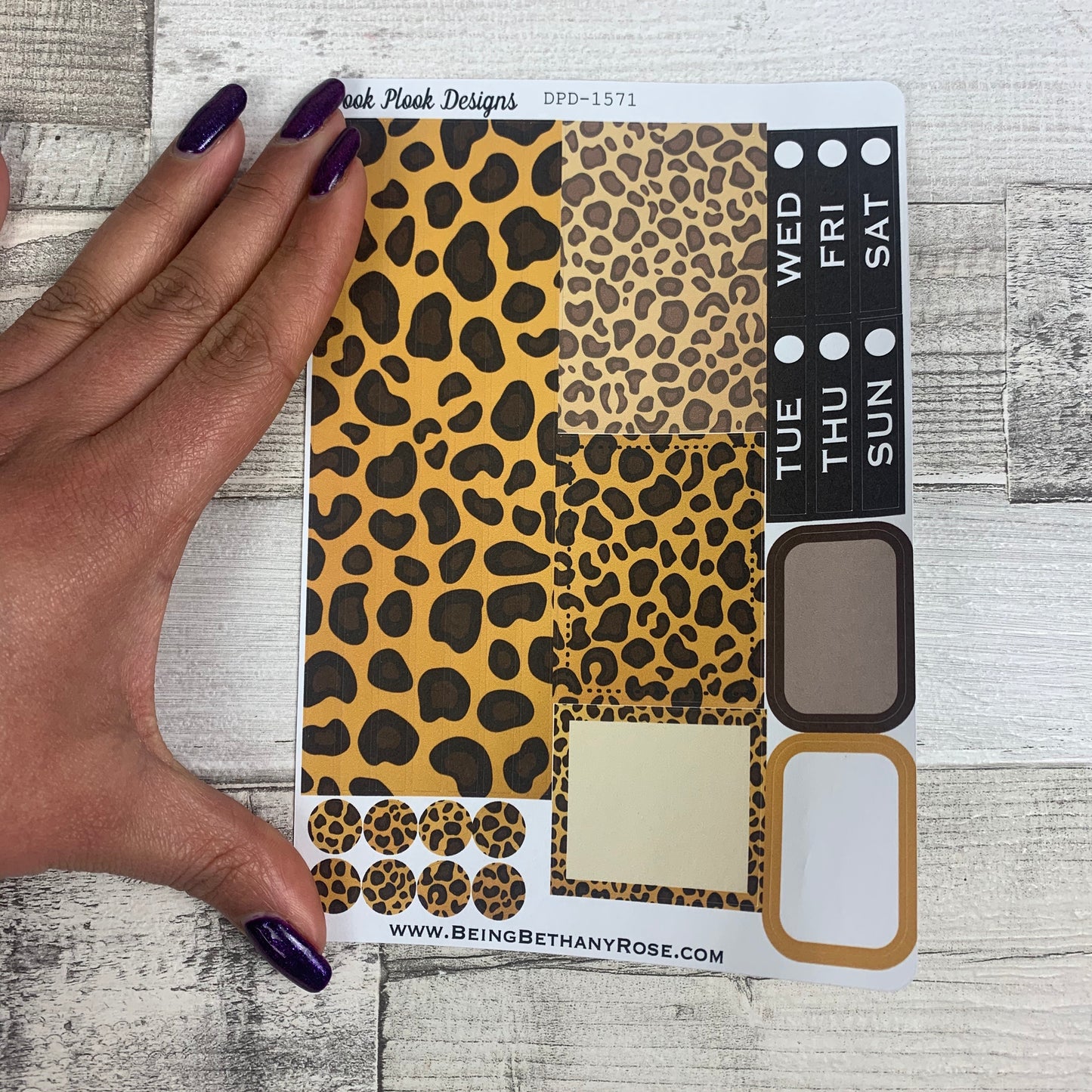 Leopard print Passion Planner Week Kit (DPD1571)