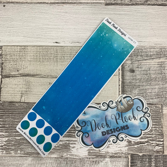 Passion Planner Hour Cover up / Washi strip stickers Blue Bokeh (DPDW-23)