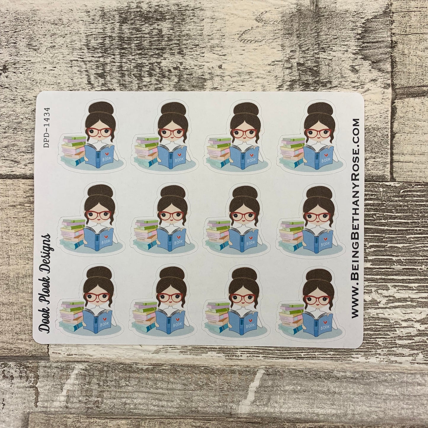 White Woman - Reading Book Stickers (DPD1434)