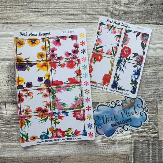 Gorgeous flower full box stickers (DPD1310)