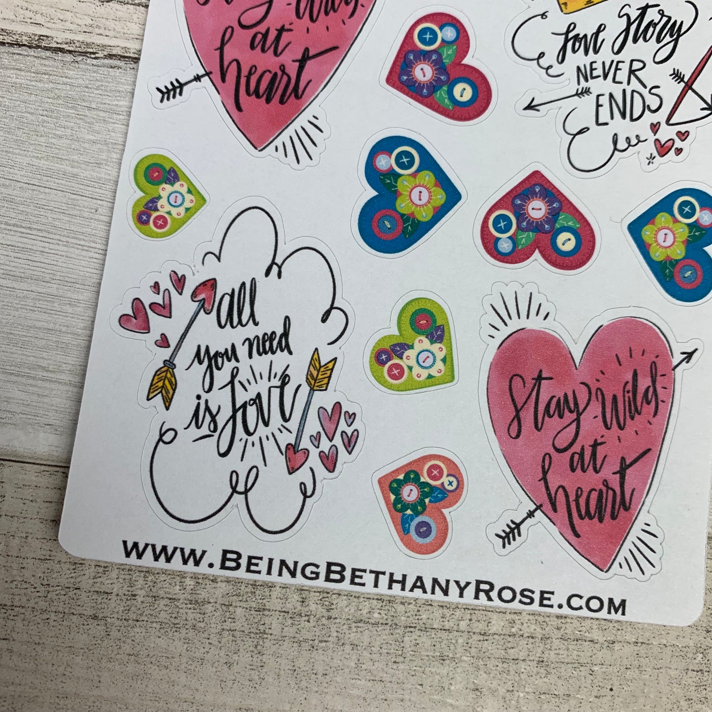 Love quotes and hearts stickers (DPD1306)