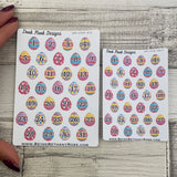 Easter Egg date dots, 2 sizes, stickers (DPD2528)