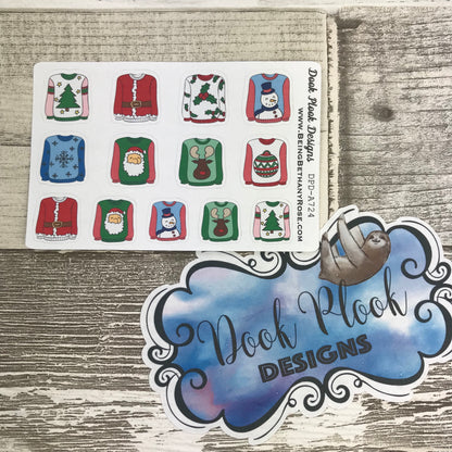 Christmas Jumpers stickers - Small Sampler Size (A724)