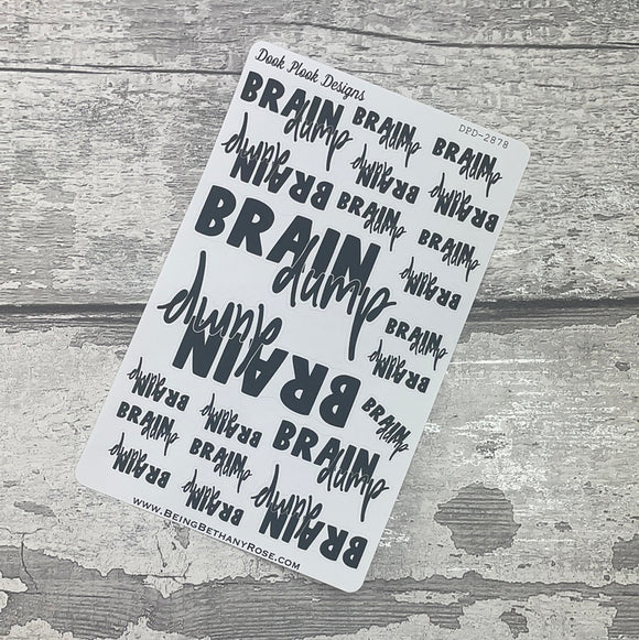 Brain Dump lettering / words/  Quote sheet (DPD2878)