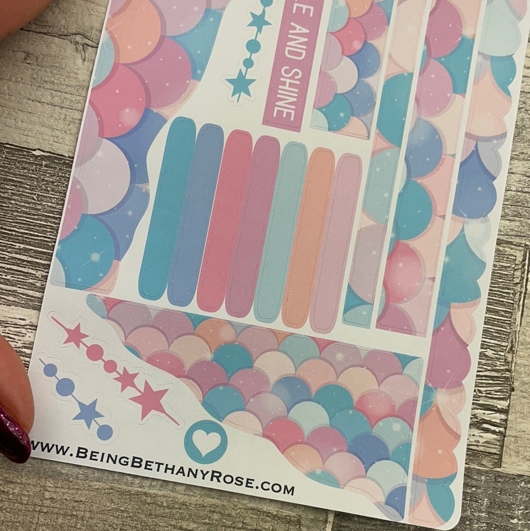 (0649) Passion Planner Daily Wave stickers - Ardella scales