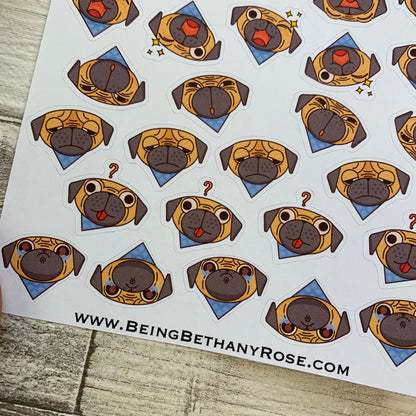 Pug - emoji stickers (DPD930)