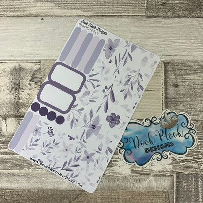 (0211) Passion Planner Daily stickers - Purple Floral