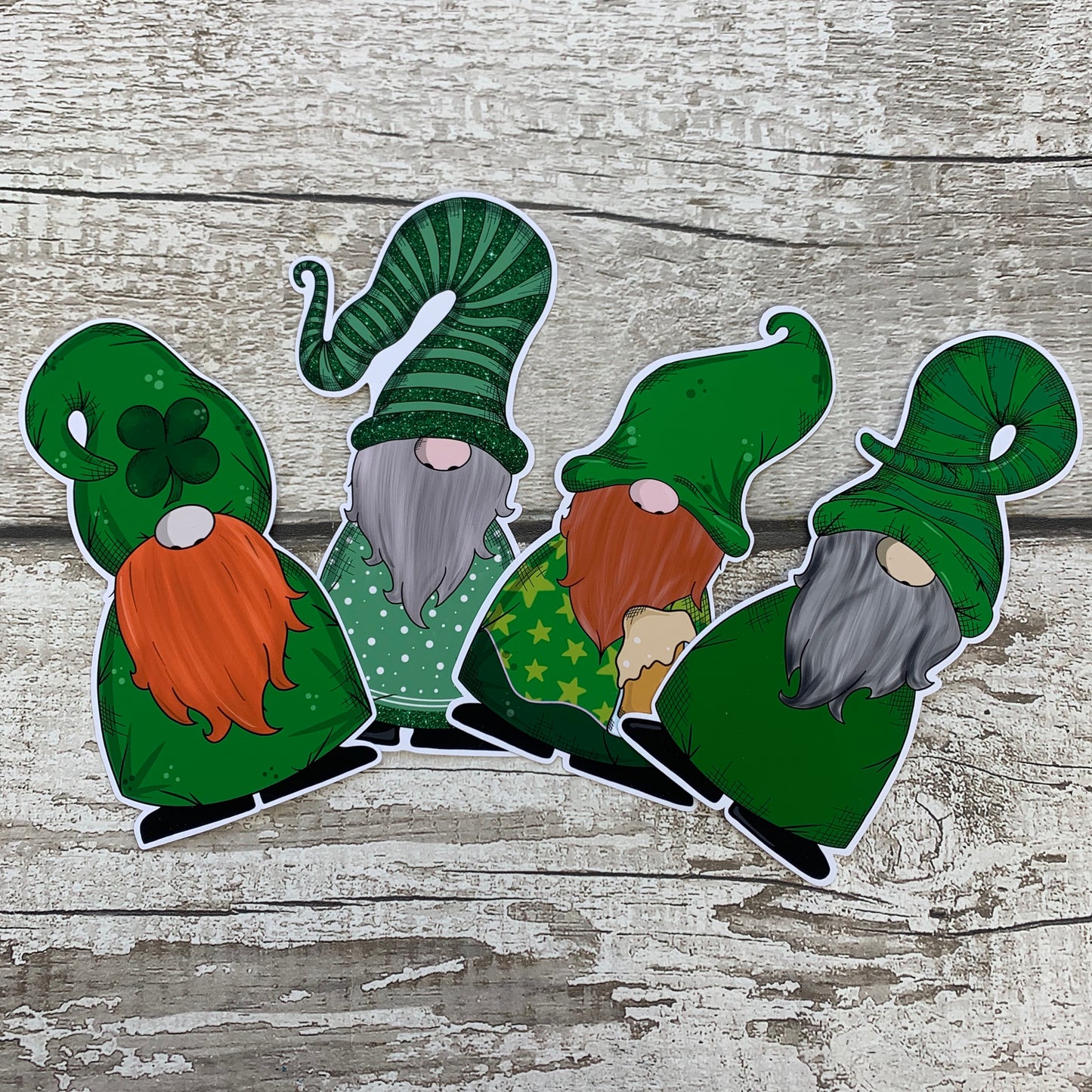 St Patricks Day Gonk Die cut (Victor with Clover)