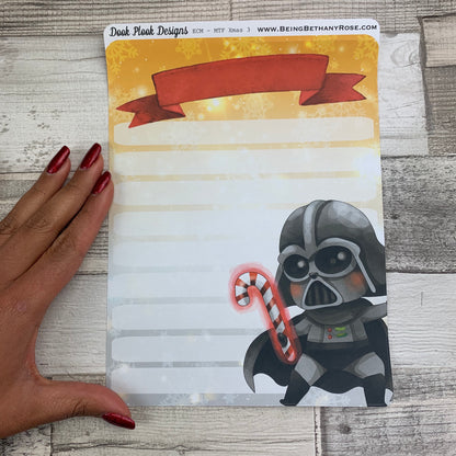 Erin Condren Month Dashboard Note Pages (Force Xmas)