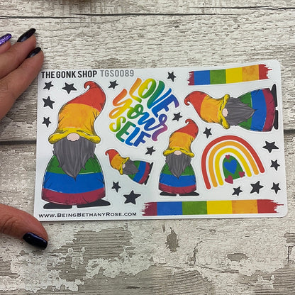 Rainbow Basil Gonk Stickers (TGS0089)