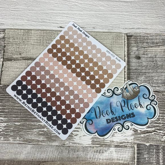 Quarter inch dot stickers (DPD052 Nude colour)