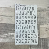 Large Date Number stickers (DPD2384)