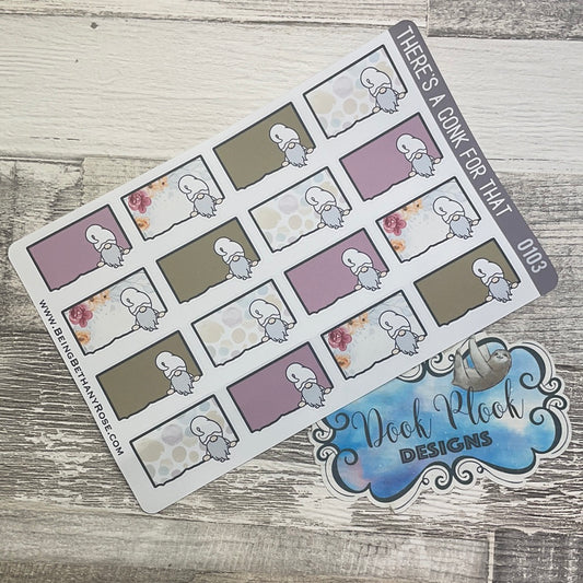 Merlot Ripped Notes Peeping Gnorman Sticker (GFT-0103)