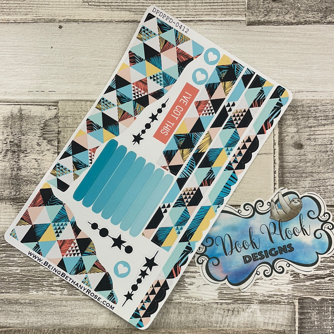 (0412) Passion Planner Daily Wave stickers - triangle