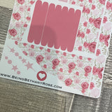 (0517) Passion Planner Daily Wave stickers - Pink Roses
