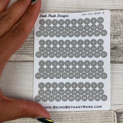 Quarter inch date dot stickers (DPD550)