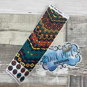 Passion Planner Hour Cover up / Washi strip stickers Tribal print (DPDW-26)