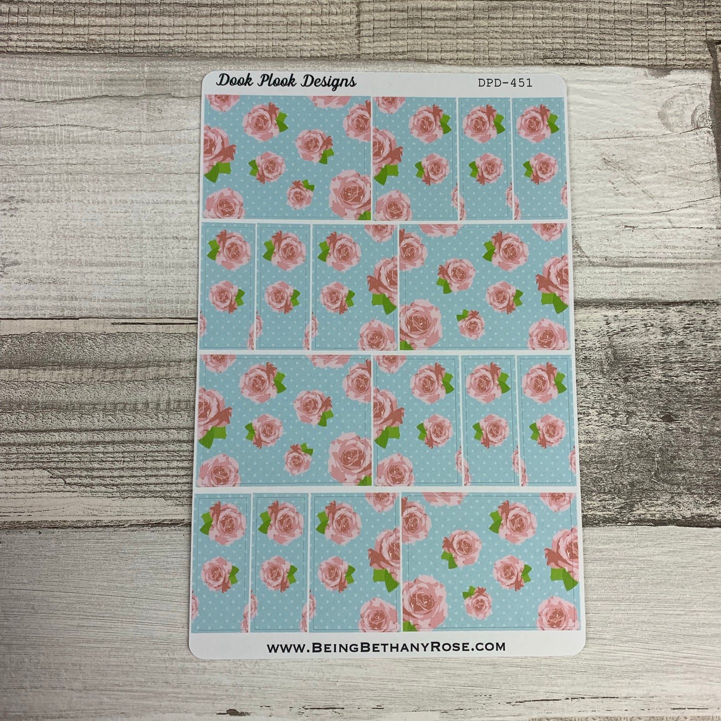 Shabby chic flower box stickers for Erin Condren (DPD451)