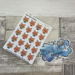 Hipster Fox stickers  (DPD326)