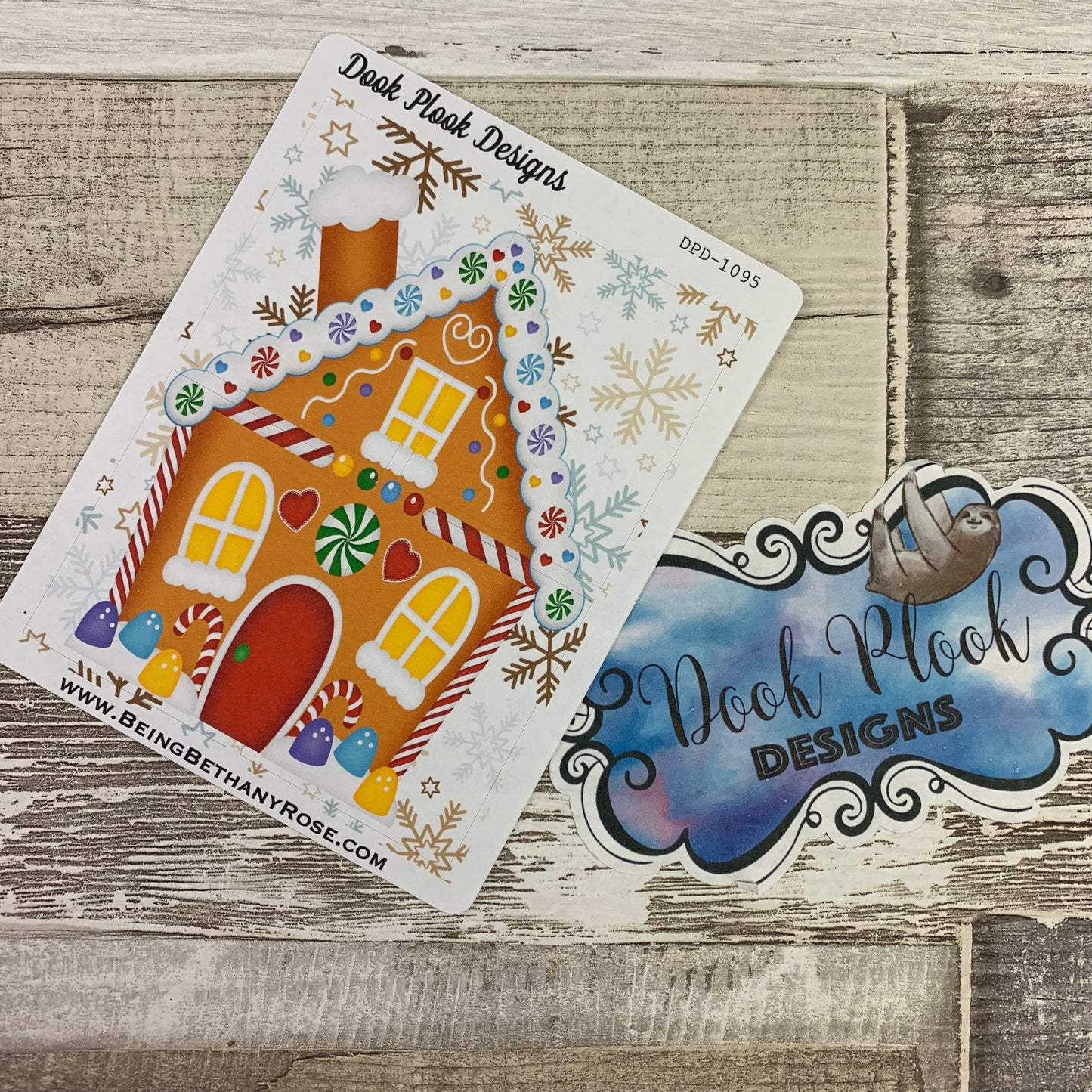 Gingerbread House full box stickers Erin Condren Vertical (DPD1095)