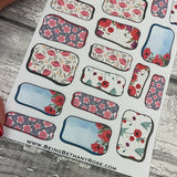 Polly Poppy Hand drawn box stickers (DPD2768)