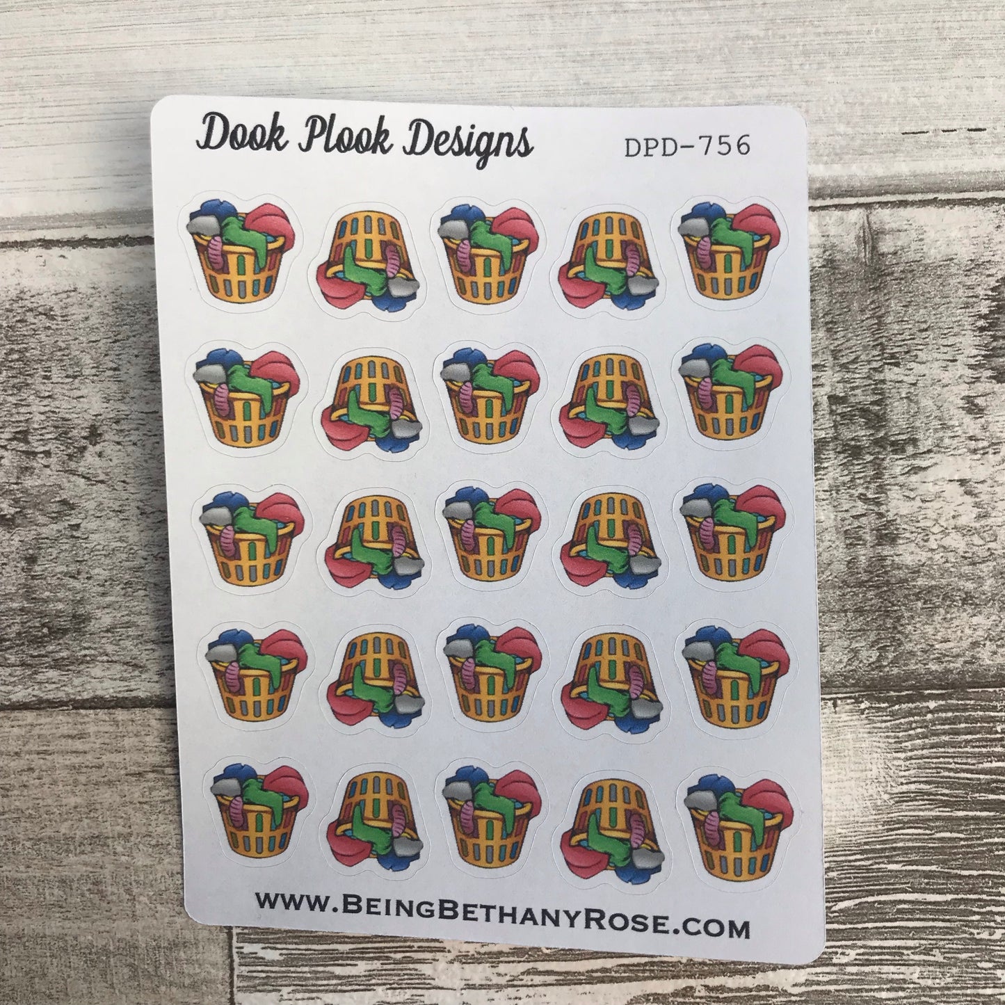 Laundry basket stickers (DPD756)