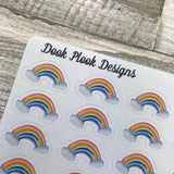 Rainbow stickers for Erin Condren, Plum Paper, Filofax, Kikki K (DPD463)