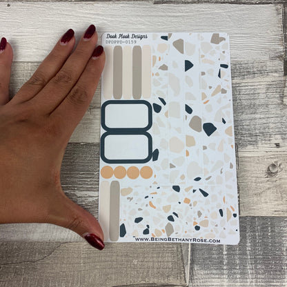 (0159) Passion Planner Daily stickers - Terrazzo Beige