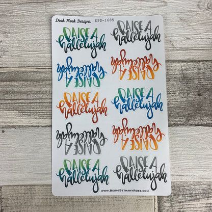 Raise a Hallelujah lettering stickers (DPD1685)