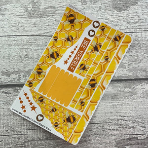 (0713) Passion Planner Daily Wave stickers - Belinda Honeycomb Bee