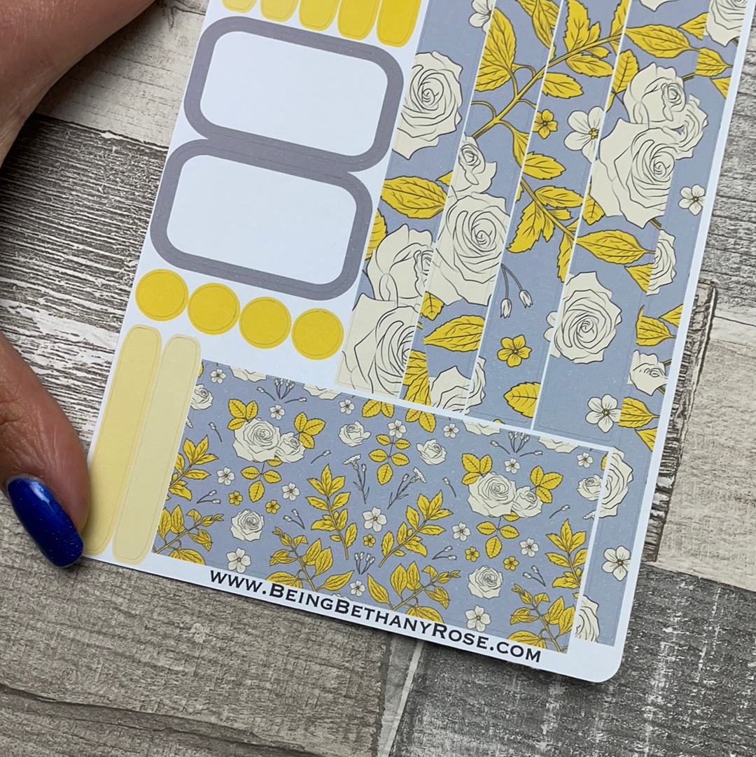 (0288) Passion Planner Daily stickers - Yellow roses