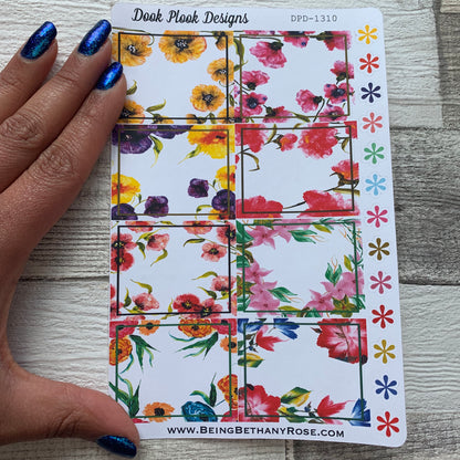 Gorgeous flower full box stickers (DPD1310)