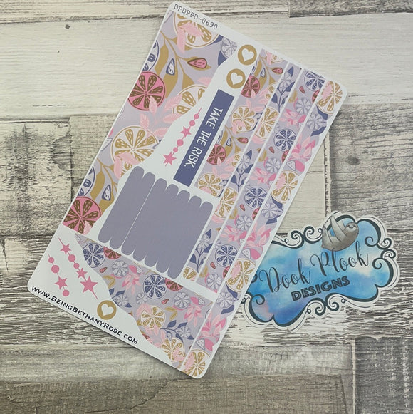 (0690) Passion Planner Daily Wave stickers - Marissa purple