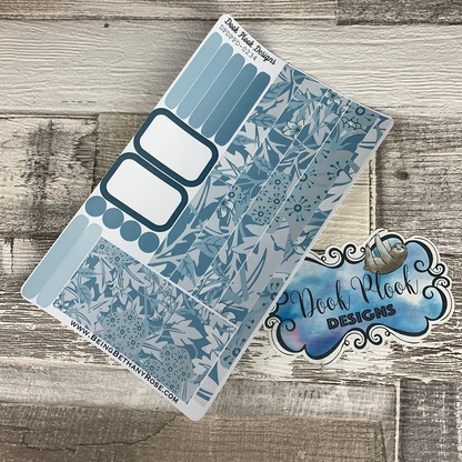 (0234) Passion Planner Daily stickers - vintage blue