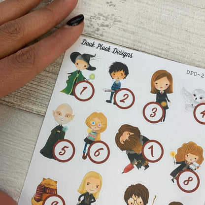 Wizard Countdown / Advent stickers  (DPD1509b)