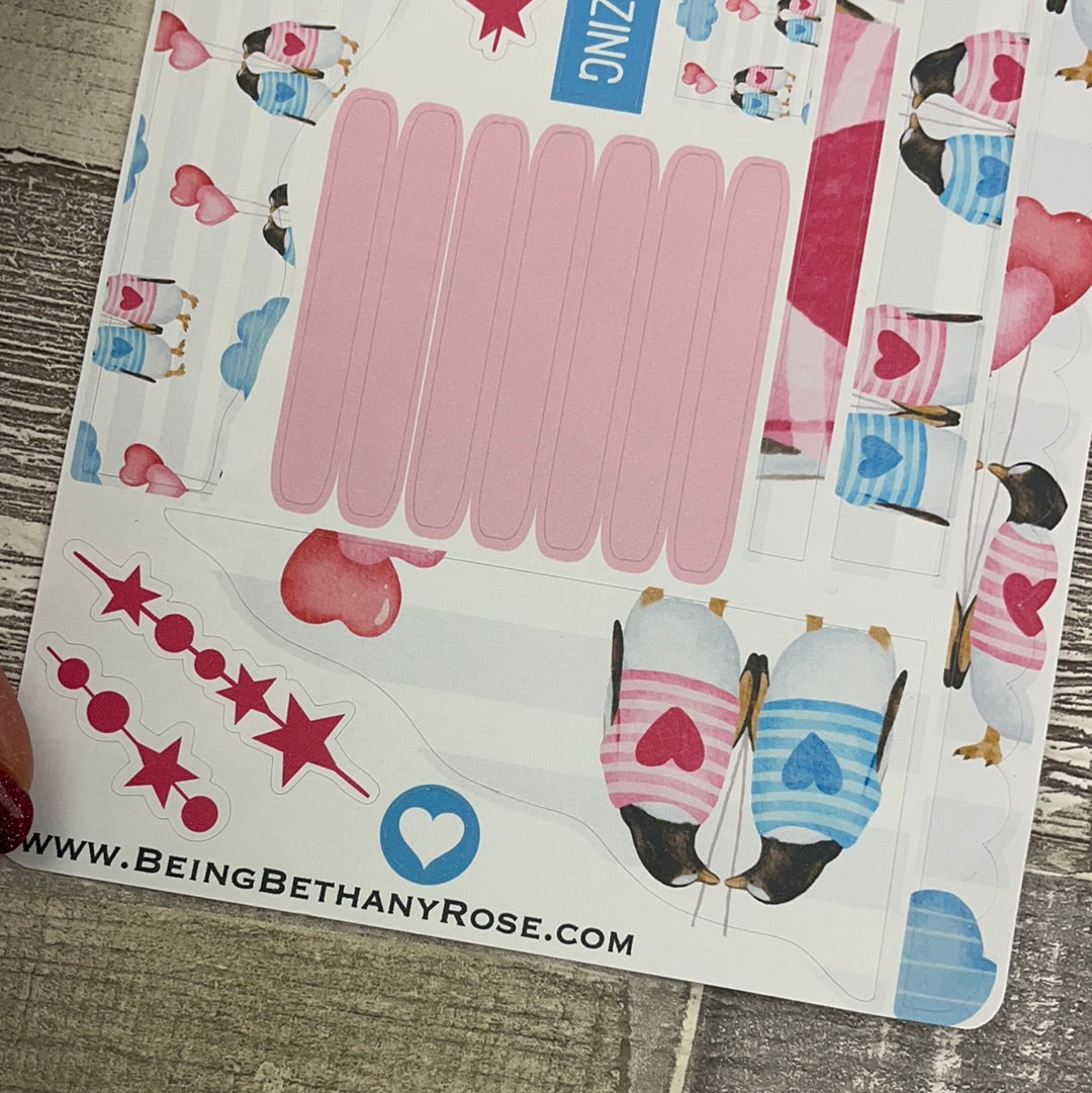 (0629) Passion Planner Daily Wave stickers - Valentines Make Today Amazing